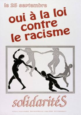 le 25 septembre - oui à la loi contre le racisme - solidarités