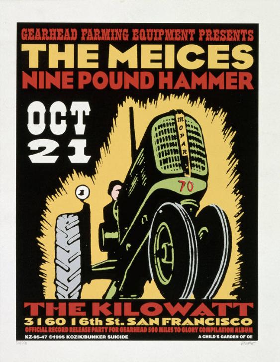 Gearhead farming equipment presents The Meices - Nine Pound Hammer - The Kilowatt - San Francisco