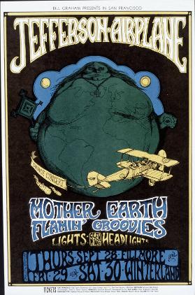 Bill Graham presents in San Francisco - Jefferson Airplane - Dance Concert - Mother Earth - Flamin' Groovies - Fillmore - Winterland