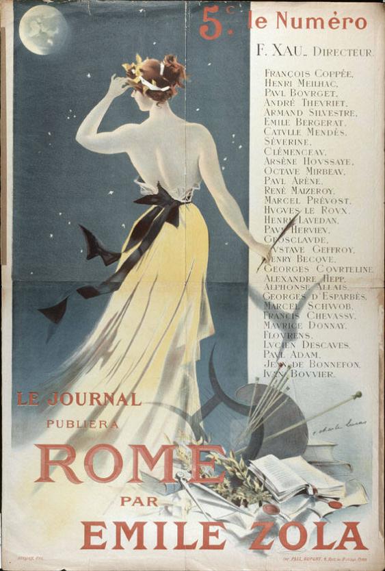 Le Journal publiera Rome par Emile Zola - 5c. le numéro