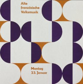 Alte französische Volksmusik - Montag 23. Januar