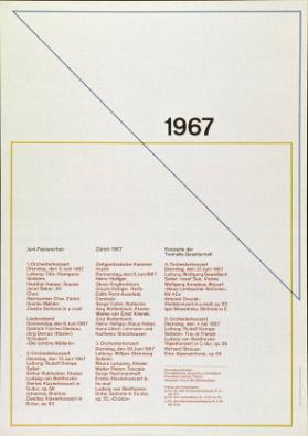 1967 - Juni-Festwochen - Zürich 1967 - Konzerte der Tonhalle-Gesellschaft