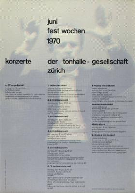 Juni-Festwochen 1970 - Konzerte der Tonhalle-Gesellschaft Zürich