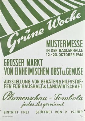 Grüne Woche - Mustermesse in der Baslerhalle - 1946