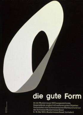 Die gute Form - An der Mustermesse 1953 ausgezeichnete Gegenstände, ergänzt mit  weiteren guten Objekten - Veranstaltet vom Schweizerischen Werkbund und von der Schweizer Mustermesse Basel - Mustermesse Basel, Vorhalle 8