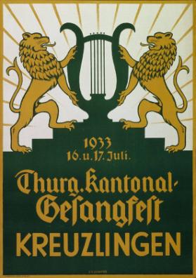 1933 - 16. u. 17. Juli - Thurg. Kantonal. Gesangfest Kreuzlingen