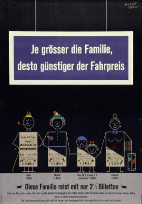 Je grösser die Familie, desto günstiger der Fahrpreis