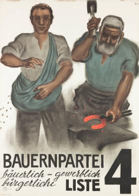 Bauernpartei Liste 4 - bäuerlich - gewerblich - bürgerlich