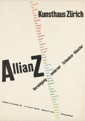 Allianz - Vereinigung moderner Schweizer Künstler - Kunsthaus Zürich
