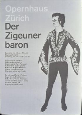 Der Zigeunerbaron - Operette von Johann Strauss - Opernhaus Zürich 20. Januar 1973