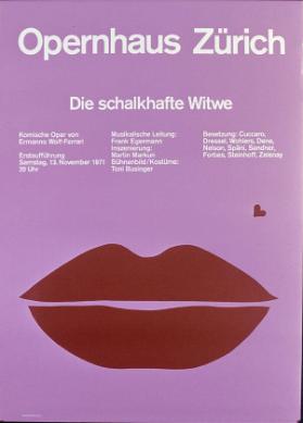 Opernhaus Zürich - Die schalkhafte Witwe - 13. November 1971
