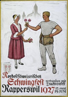 Nordostschweizerisches Schwingfest Rapperswil verbunden mit Trachtenfest - 1927