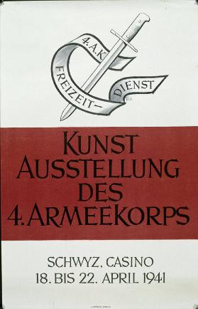 Kunstausstellung des 4. Armeekorps - Schwyz. Casino - 18. - 22. April 1941