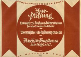 Kunstgewerbemuseum Zürich - Ausstellung - Entwürfe zu Bühnendekorationen - Javanische Holzschnitzereien (...)