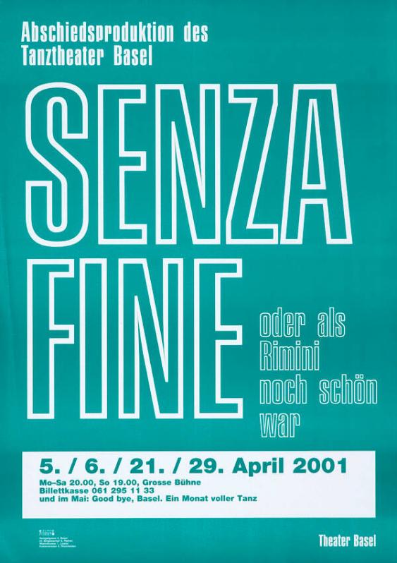Abschiedsproduktion des Tanztheater Basel - Senza fine oder als Rimini noch schön war - Theater Basel