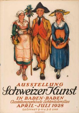 Ausstellung Schweizer Kunst in Baden Baden - Ausstellungsgebäude Lichtentalerallee - April bis Juni 1928