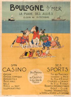 Boulogne s/mer - La plage des alliés - son casino - ses sports - Nos maîtres sont au casino le plus beau de France