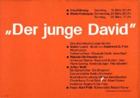 "Der junge David" - Uraufführung Samstag 18. März
