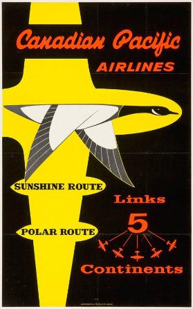Canadian Pacific Airlines - Sunshine route, polar route - Links 5 continents
