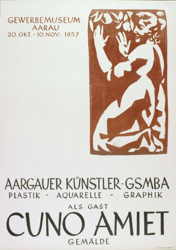 Gewerbemuseum Aarau 1957 - Aargauer Künstler - GSMBA - Als Gast Cuno Amiet