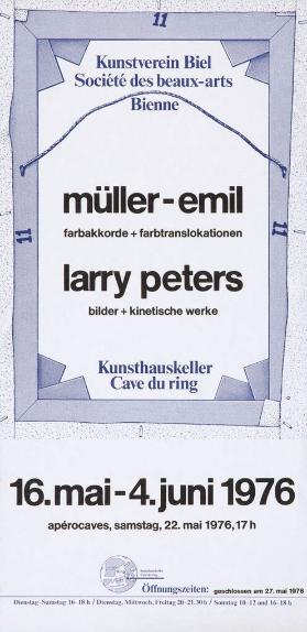 Kunstverein Biel - Société des beaux-arts Bienne - müller-emil - larry peters - Kunsthauskeller - Cave du ring