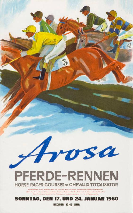 Arosa - Pferde-Rennen - Horse-Races - Courses de chevaux - Totalisator - 1960