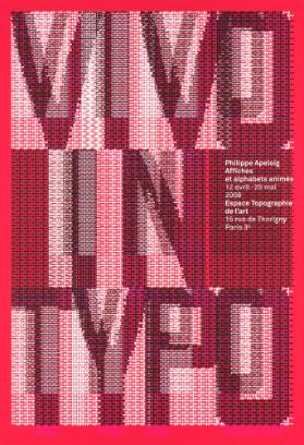 Philippe Apeloig - Affiches et alphabets animés - Espace Topographe de l'art - Vivo in Typo