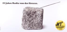 25 Jahre Radio von der Strasse. - 97,5 mhZ - Radio Lora - 25 Jahre laut