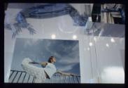 Celeste ; Bild A ; Ausstellungsgestaltung , Vitrine mit u.a. Styling-Foto B