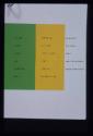 play - slay ; Bild 10 ; Theoret. Diplomarbeit , Farben : Grün , Gelb , Weiss (A)