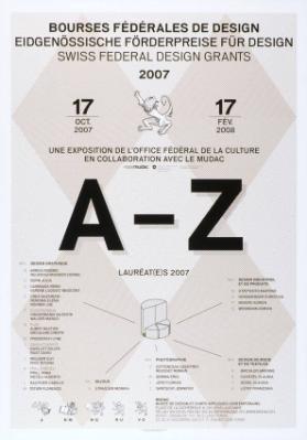 Bourges Fédérales de Design - Une exposition de l'office fédéral de la culture en collaboration avec le Mudac - A-Z