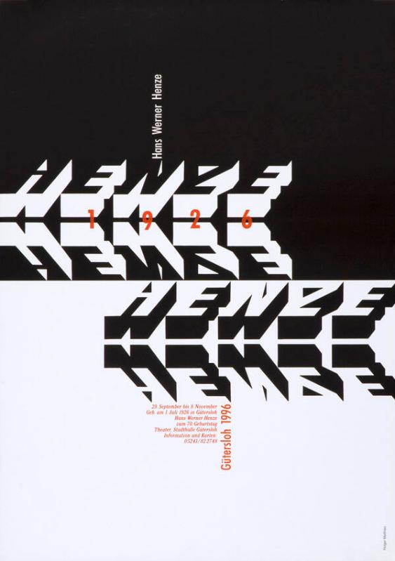 Henze - Hans Werner Henze 1926 - Gütersloh 1996