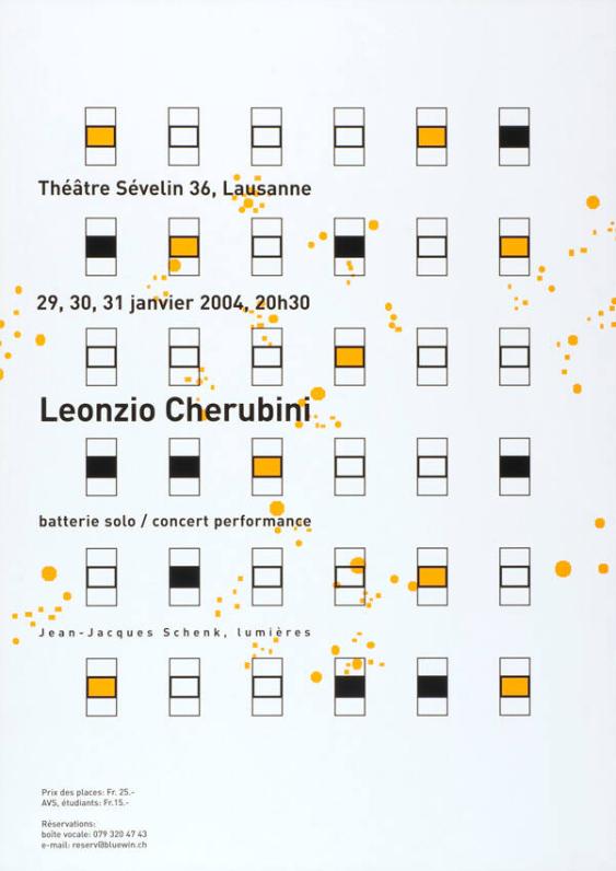 Leonzio Cherubini - Batterie solo / Concert performance - Théâtre Sévelin 36, Lausanne