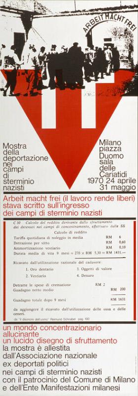 Mostra della deportazione nei campi di sterminio nazisti - Arbeit macht frei (il lavoro rende liberi) stava scritto sull'ingresso dei campi di sterminio nazisti - Associazione nazionale ex deportati politici nei campi di sterminio nazisti