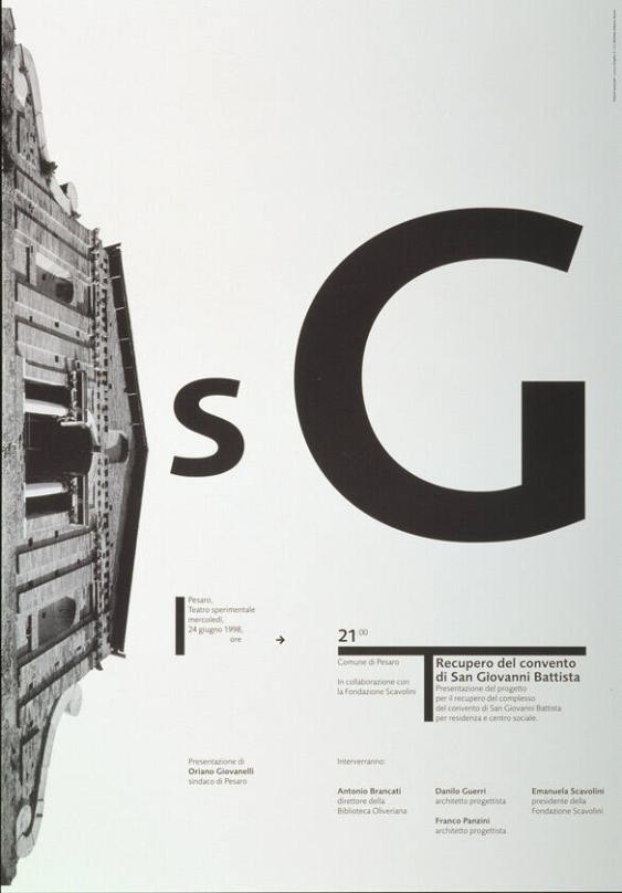 SG - Recupero del convento di San Giovanni Battista - Presentazione del progetto per il recupero del complesso del convento di San Giovanni Battista per residenza e centro sociale - Pesaro Teatro sperimentale