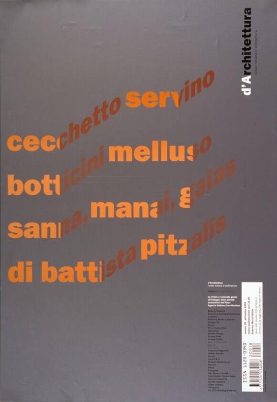 Cechetto Servino - Botticini Melluso - Sanna, Manai, Gaias, Di Battista Pitzalis - D'Architettura
