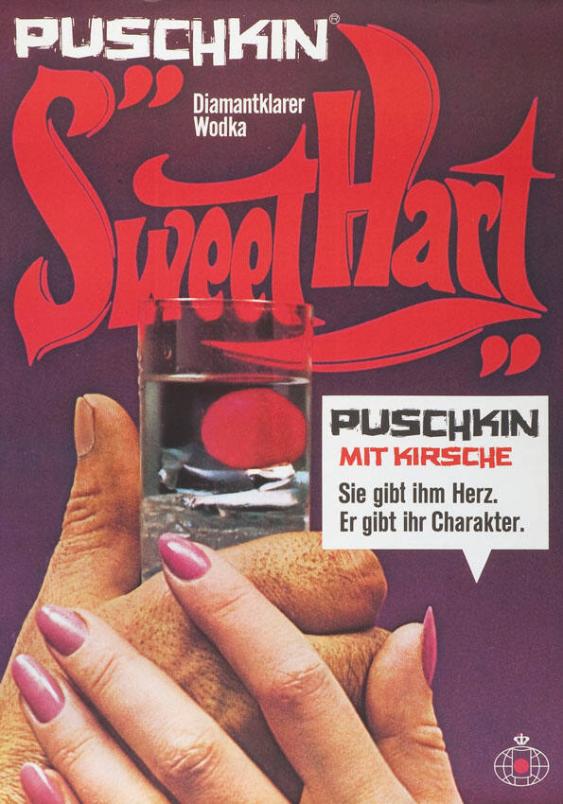Puschkin - "Sweet Hart" - Puschkin mit Kirsche - Sie gibt ihm Herz. Er gibt ihr Charakter.