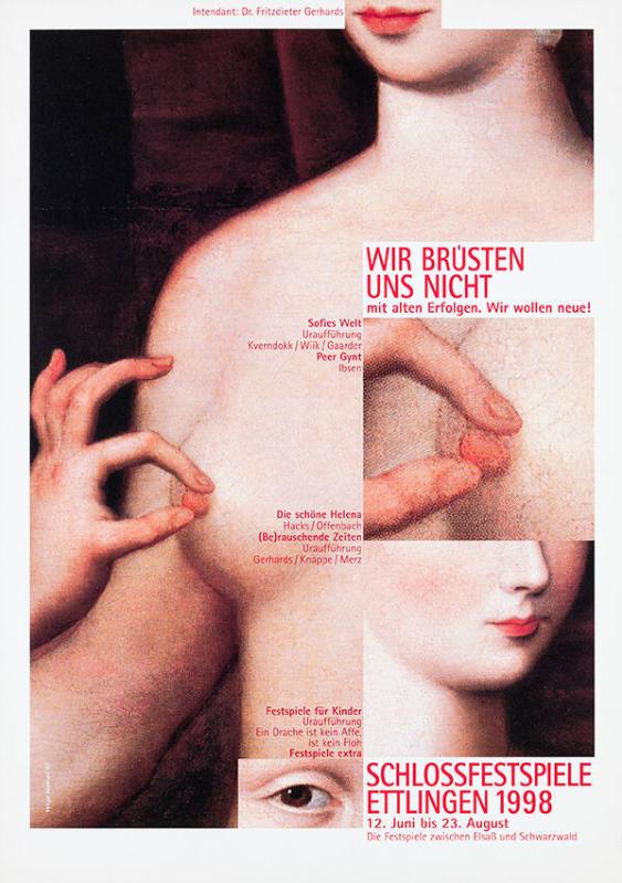 Wir brüsten uns nicht mit alten Erfolgen. Wir wollen neue! Schlossfestspiele Ettlingen 1998