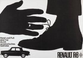 Hand und Fuss sind frei durch automatisches Getriebe - Renault R8