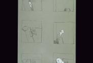 Zauberstück. Bild 4, Ausstellungsgestaltung; Strich-Illustration Koffer mit Hase A-F.