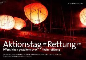 Aktionstag zur Rettung der öffentlichen gestalterischen Weiterbildung
