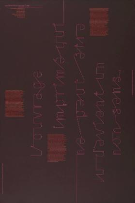 Atelier National de Recherche Typographique ANRT - L'ouvrage imprimé qui ne peut être lu devient un non-sense