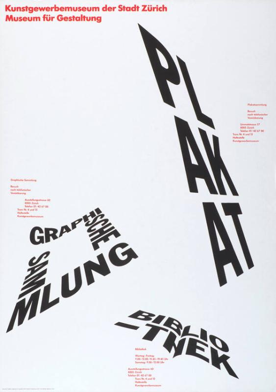 Kunstgewerbemuseum der Stadt Zürich - Museum für Gestaltung - Graphische Sammlung - Plakat - Bibliothek
