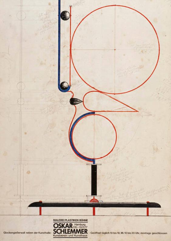 Oskar Schlemmer - Malerei - Plastiken - Bühne - Hamburg -  Kunstverein und Kunsthaus - Glockengiesserwall neben der Kunsthalle
