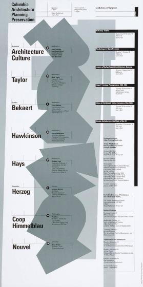 Columbia University - Architecture - Planning - Preservation - Lectures - Exhibitions and Symposia - Fall 1993