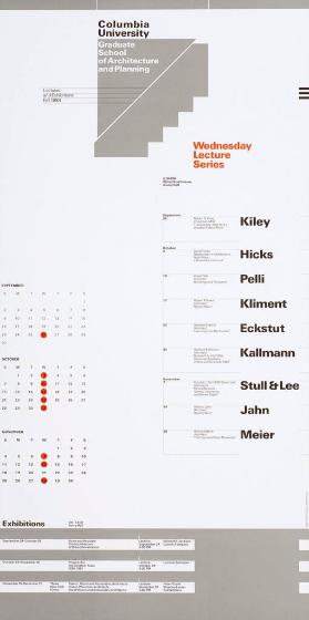 Columbia University - Graduate School of Architecture and Planning - Lectures and Exhibitions - Fall 1984 - Wednesday Lecture Series