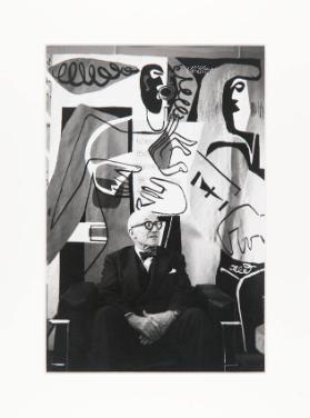 [Le Corbusier in Heidi Webers Studio für Raumgestaltung "Mezzanin", Neumarkt 28, Zürich]