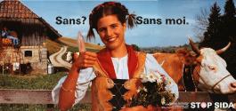 14 cR Basel Werbeagentur AG, Sans? Sans moi! Stop SIDA, Plakat, 1992, Museum für Gestaltung Zür…
