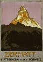 17 Emile Cardinaux, Zermatt, Plakat, 1908, Museum für Gestaltung Zürich, Plakatsammlung, © beim…