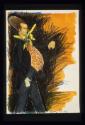 Neue Rose - eine Verführung ; Entwurfsillustration ; Dr. S. (B)  dunkles Gewand, goldenes Gilet…